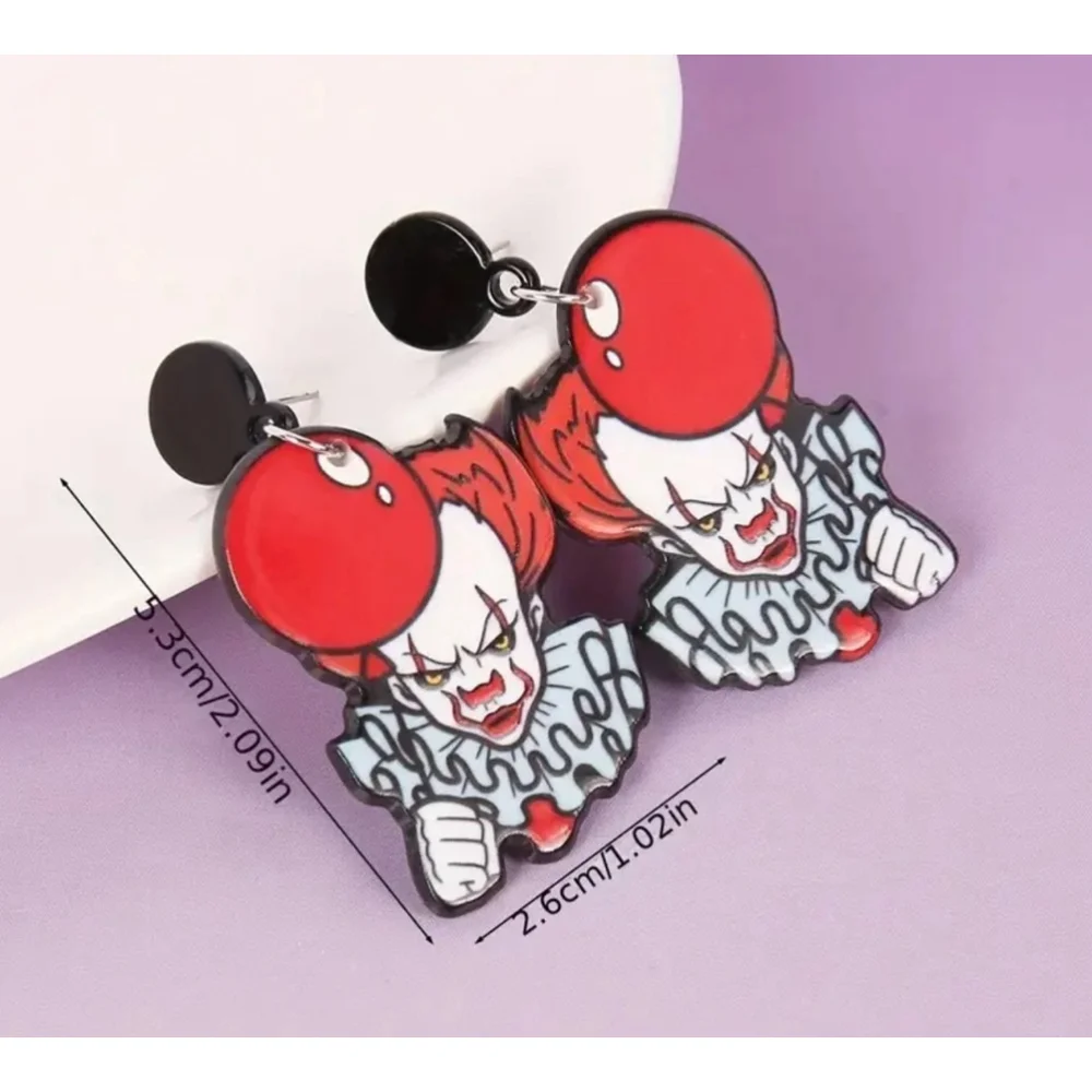 Pennywise Inspired Acrylic Dangle Earrings